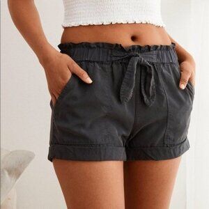 Aerie Paper Bag Dark Gray Camp Shorts